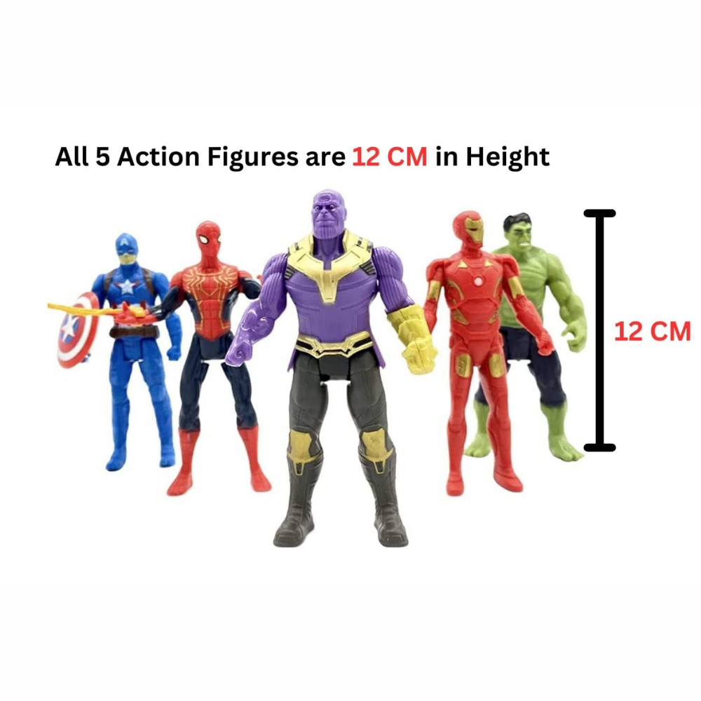 Super Hero Action Figures Set – 5 Piece Super Fighter Toy Collection for Kids - Image 2