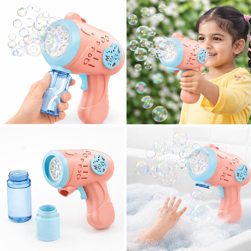 Khel Khilone Hub Magic Heart Bubble Gun Machine - Image 2