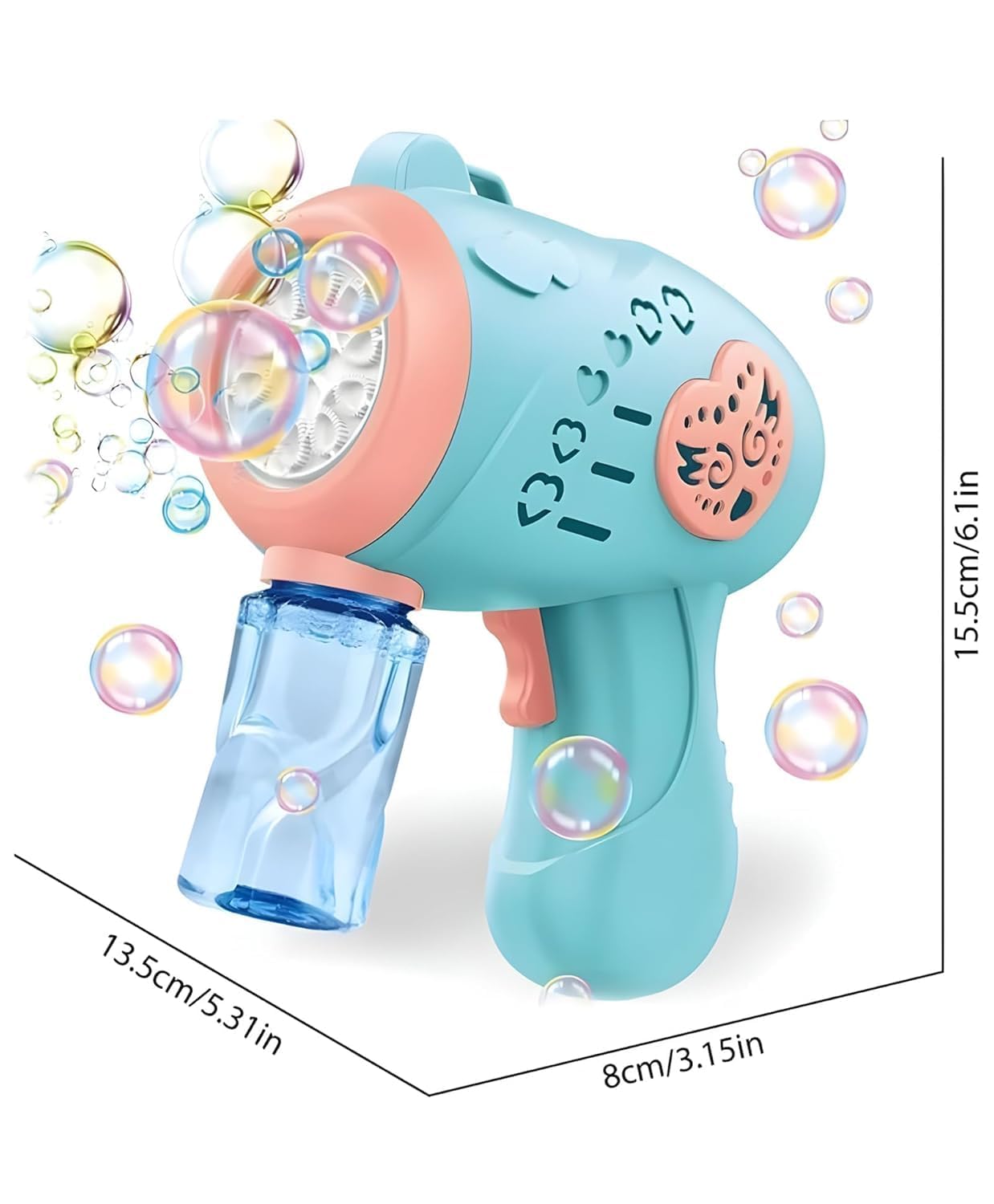 Khel Khilone Hub Magic Heart Bubble Gun Machine - Image 5