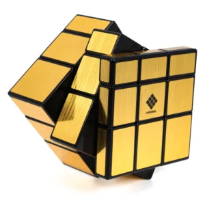 Golden 3x3 magic speed cube puzzle for kids and adults brain teaser toy for improving focus memory and problem solving skills