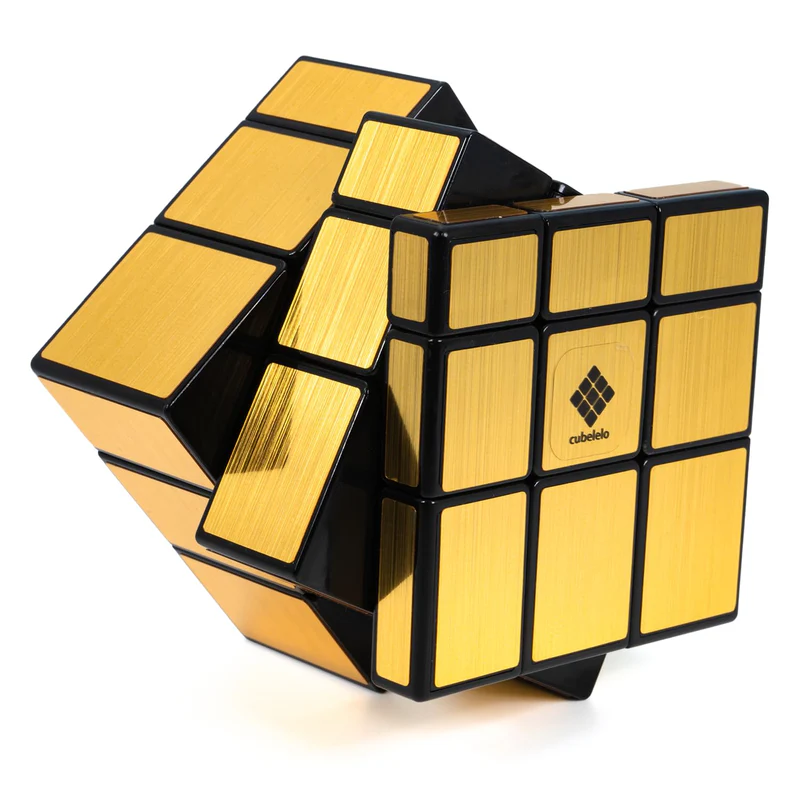 Golden 3x3 magic speed cube puzzle for kids and adults brain teaser toy for improving focus memory and problem solving skills