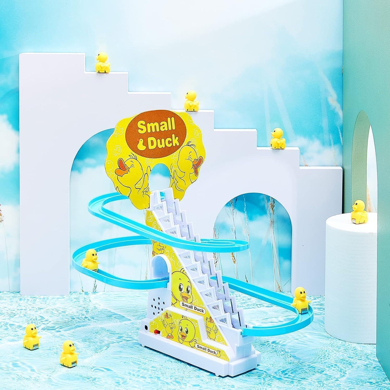 Musical Duck Climbing Stairs Toy with Lights & Sound – Fun Baby Activity Toy - Image 2