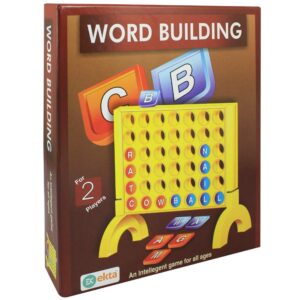 Ekta Word Building game box showing how kids can play with letter tiles.