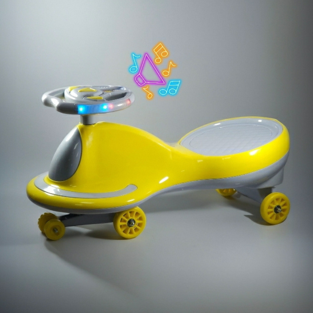 Kids Wiggle Car Ride-On with LED Lights – Twist Swing Car for Indoor Outdoor Play - Image 2