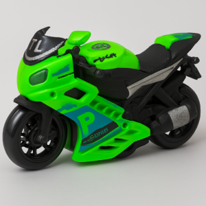 Turbo green super racing bike toy with sporty design and smooth wheels for kids play