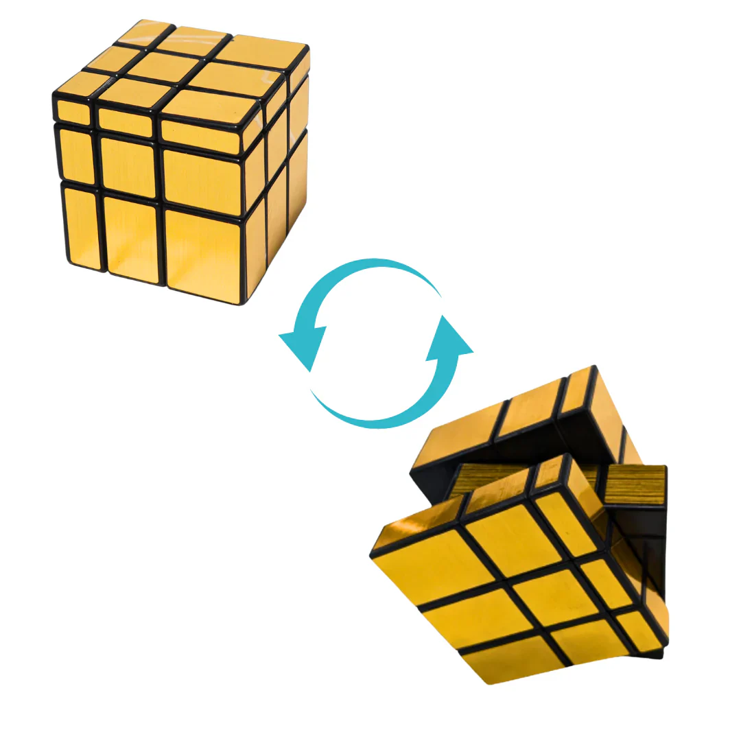 Golden 3x3 Magic Speed Cube Puzzle – Brain Teaser Intelligence Toy for Kids & Adults - Image 3
