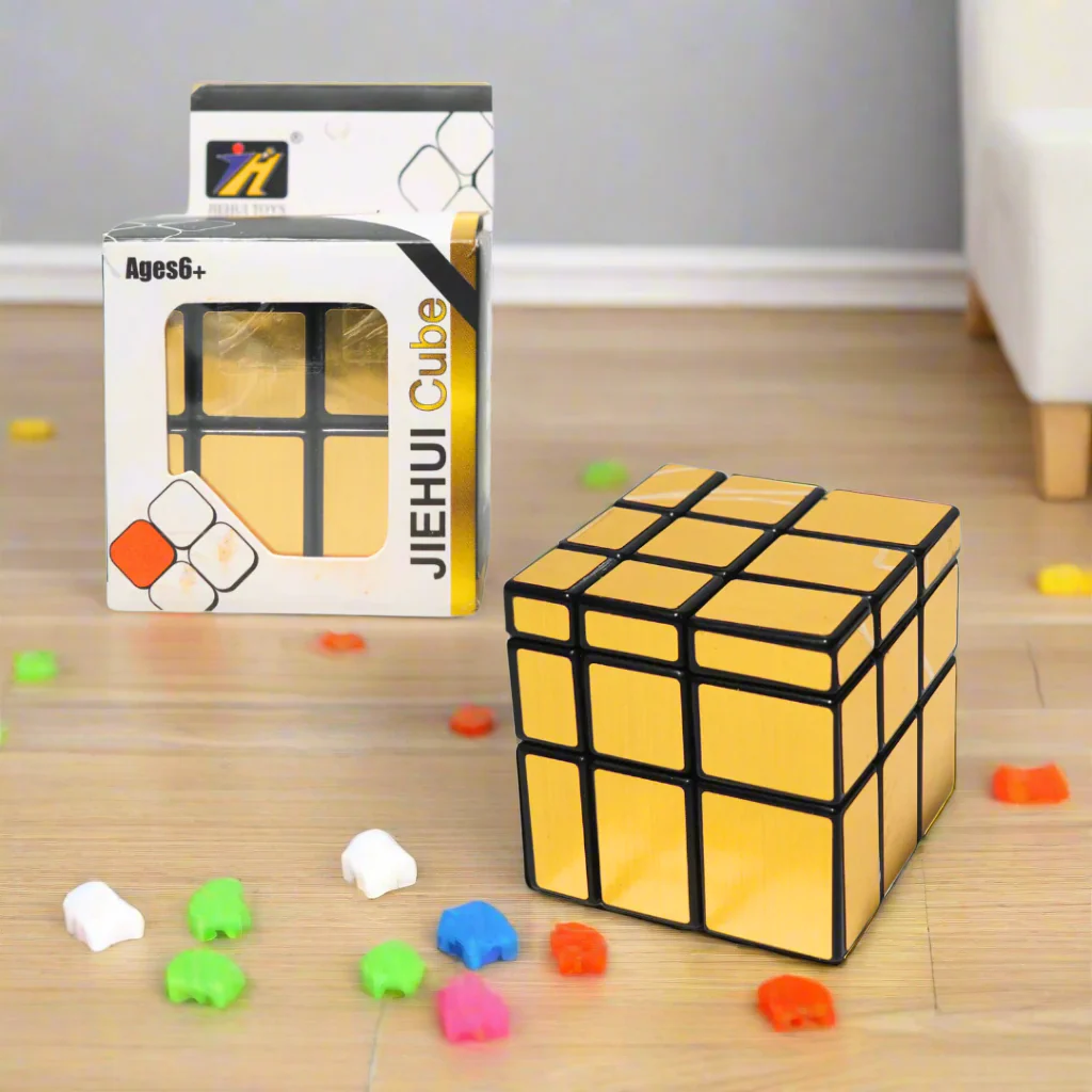 Golden 3x3 Magic Speed Cube Puzzle – Brain Teaser Intelligence Toy for Kids & Adults - Image 4