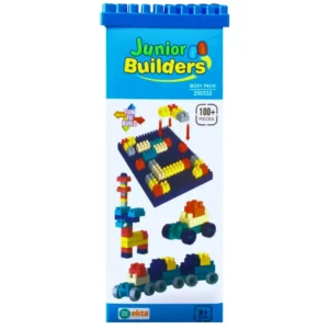 Junior Builders 100 pieces building blocks set colorful construction toy for kids creative learning play