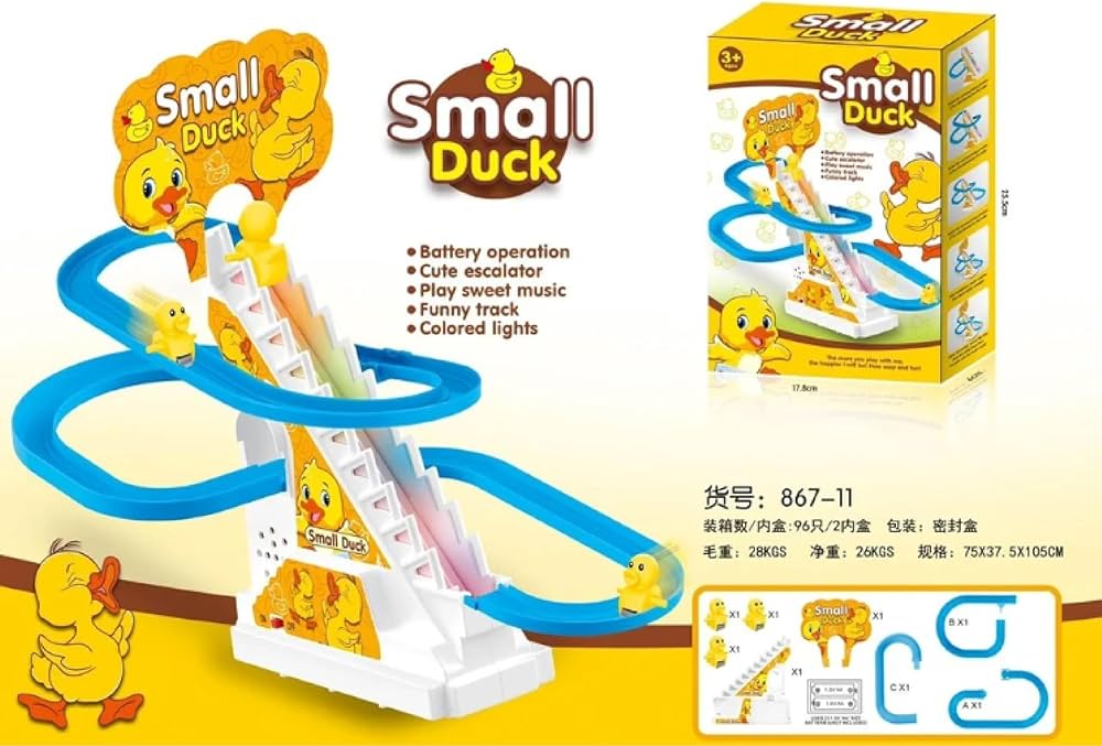 Musical Duck Climbing Stairs Toy with Lights & Sound – Fun Baby Activity Toy - Image 5