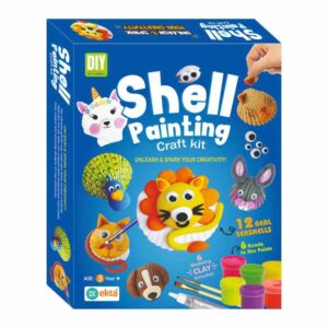 shell painting craft kit for kids DIY art set with real shells and paints creative activity toy