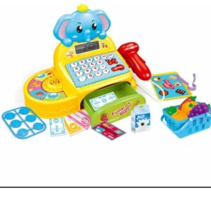 Elephant Cartoon Cash Register Playset with Scanner, Khel Khilone Hub