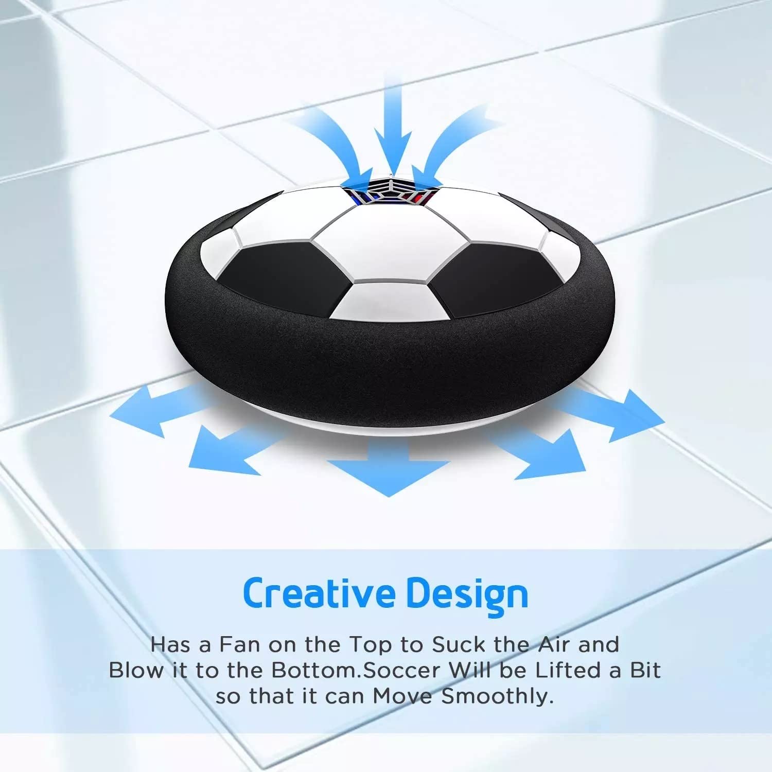 LED Hover Soccer Ball – Indoor Rechargeable Floating Air Football with Foam Bumper - Image 6
