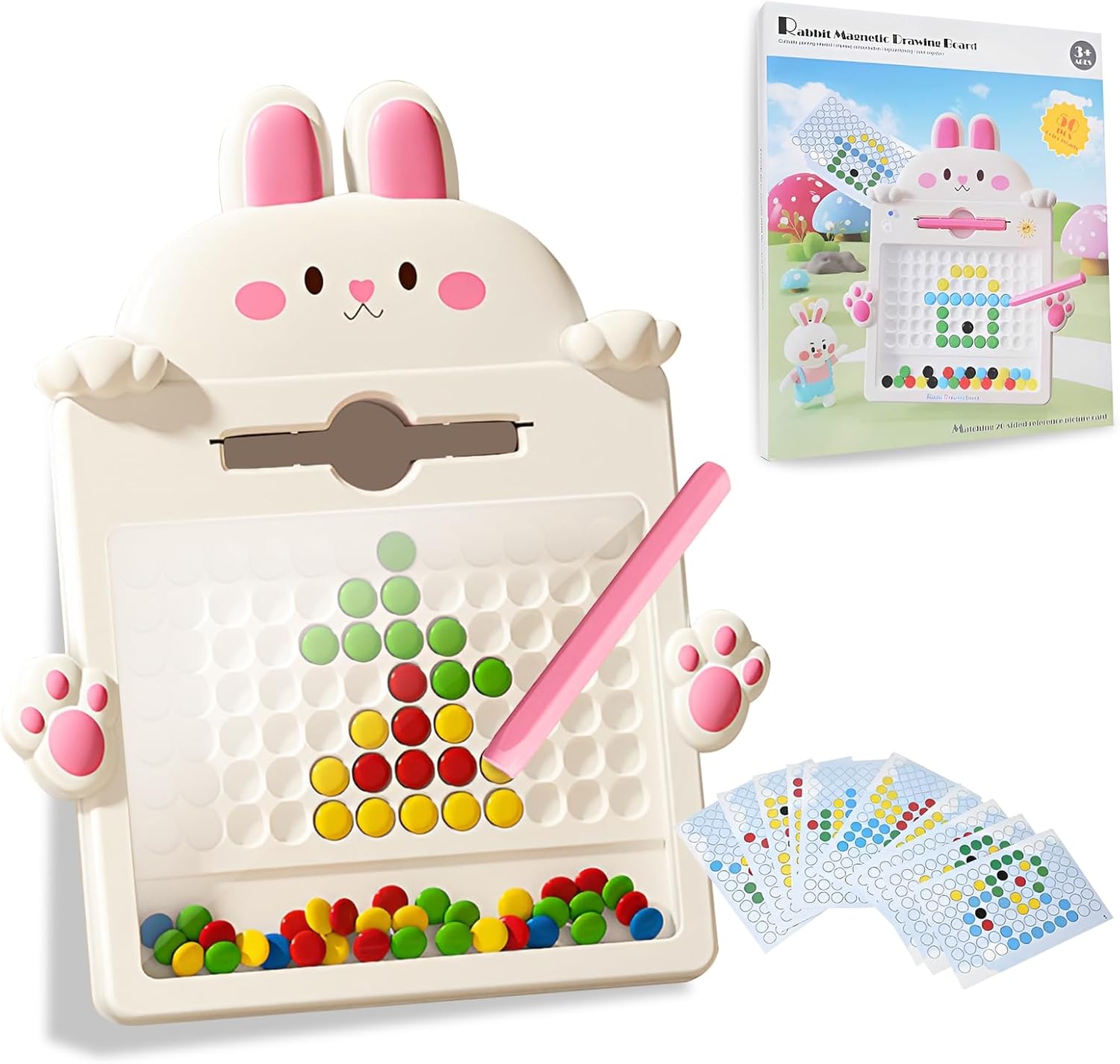Bunny Magnetic Dot Drawing Board for Kids - Image 2