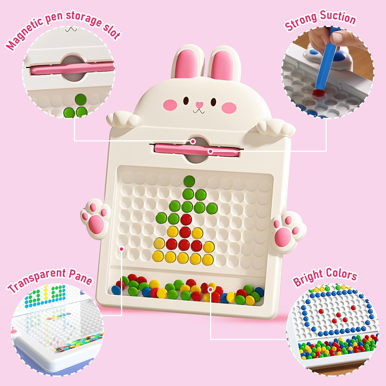 Bunny Magnetic Dot Drawing Board for Kids - Image 8