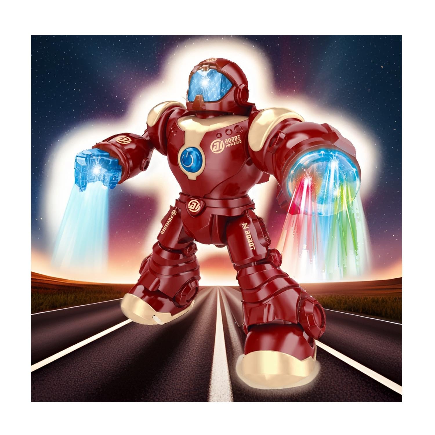 Titan Blaster 22cm Robot Toy with Projector and Blaster Arms, Khel Khilone Hub