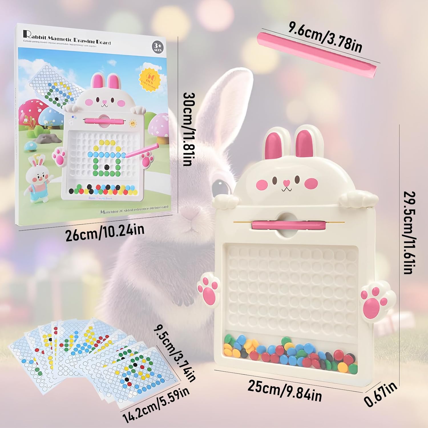Bunny Magnetic Dot Drawing Board for Kids - Image 6