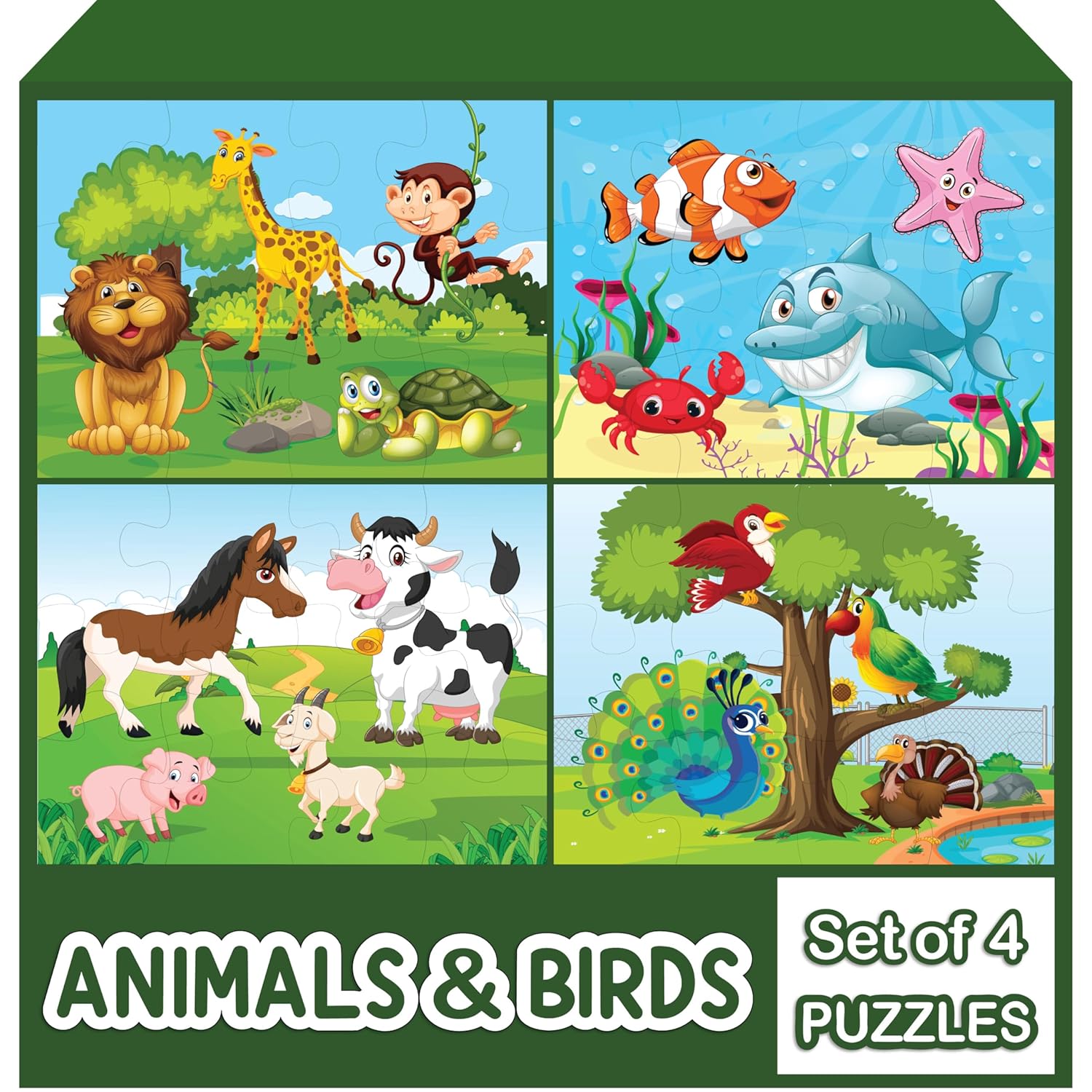 WONDRBOX Animal World: 4-Pack of 12-Piece Puzzles - Image 9