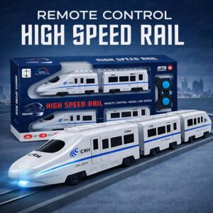 White high-speed remote control bullet train set by Khel Khilone Hub.