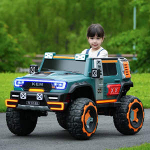 12V Wild Kem Ride-On Jeep for Kids – Battery Operated Electric Car with Music, LED Lights & Parental Remote Control