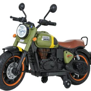 Kids Electric Ride-On Motorcycle with Training Wheels – Battery Powered Toy Bike